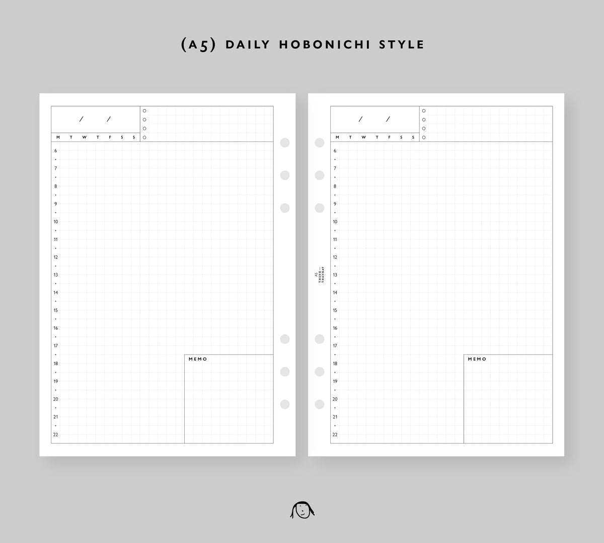 A5D5-A5 Size Daily Hobonichi Style | Thinkthankay