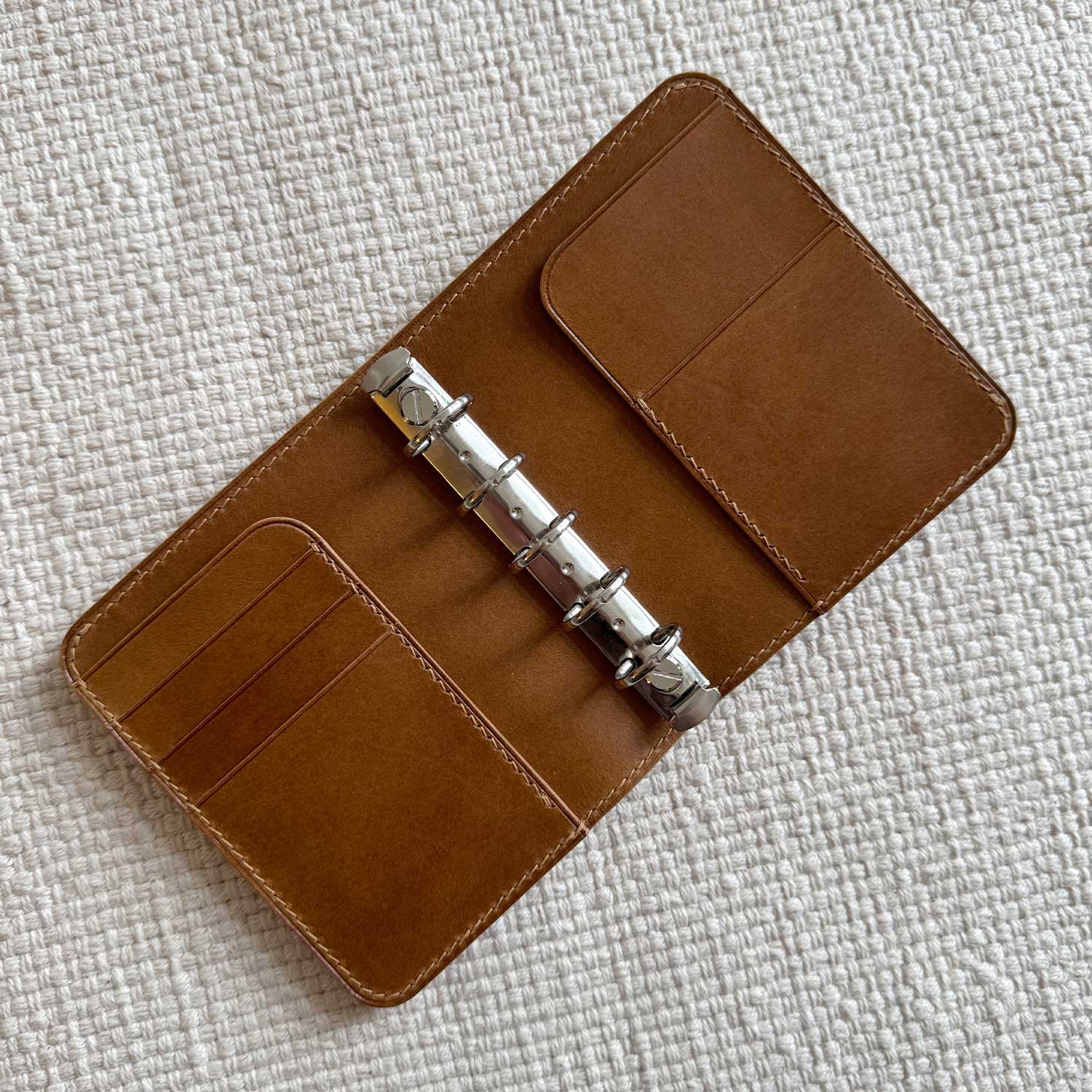 RTS: Mini 5 (20mm) with Back Pocket - Pebbled Cognac & Camel