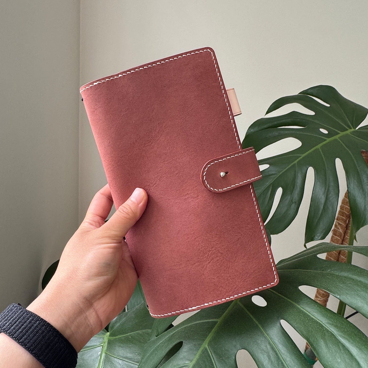 RTS: Traveler's Notebook Cover: Standard (Dusty Rose & Natural Sand)