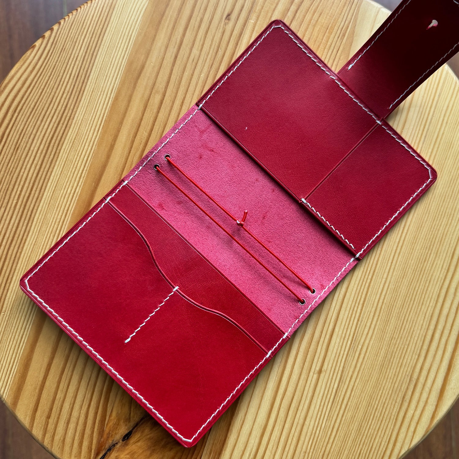 RTS: Traveler's Notebook Cover: Passport (Pebbled Red & Red)