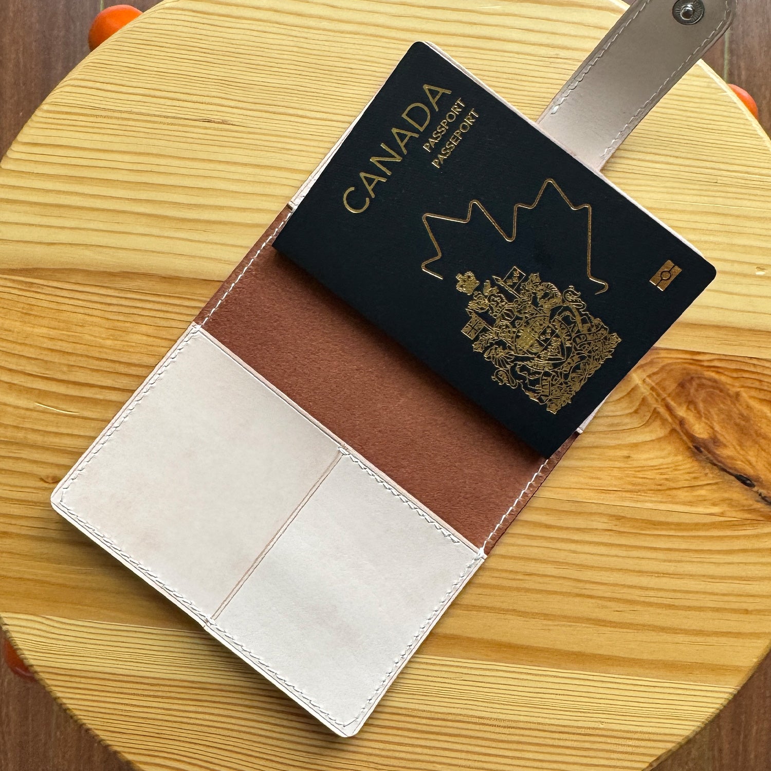 RTS: Traveler's Notebook Cover: Passport (Dusty Rose & Natural Sand)