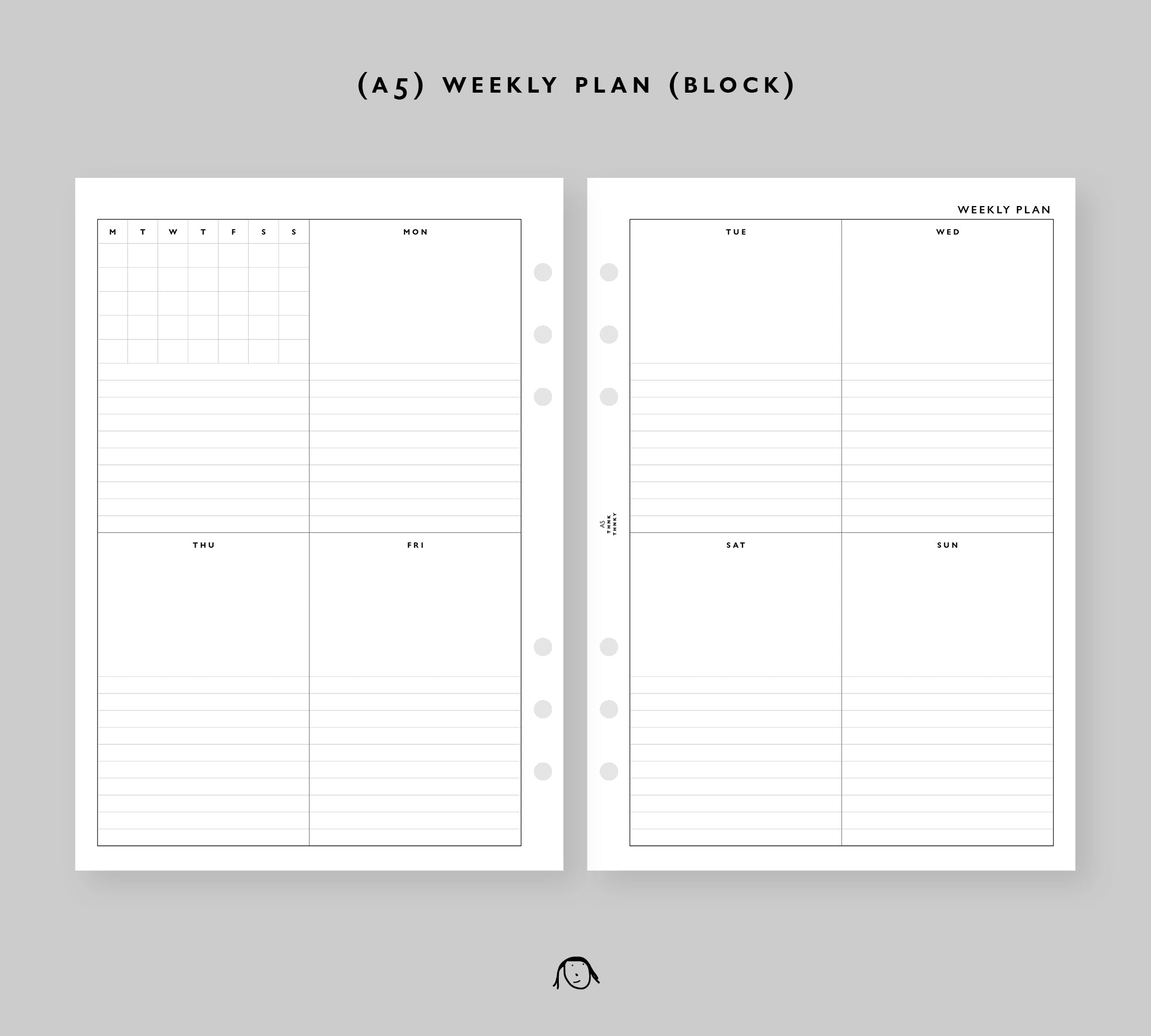 A5 Size Weekly Block Printable Inserts | Thinkthankay a5-size-weekly-block-printable-inserts-thinkthankay