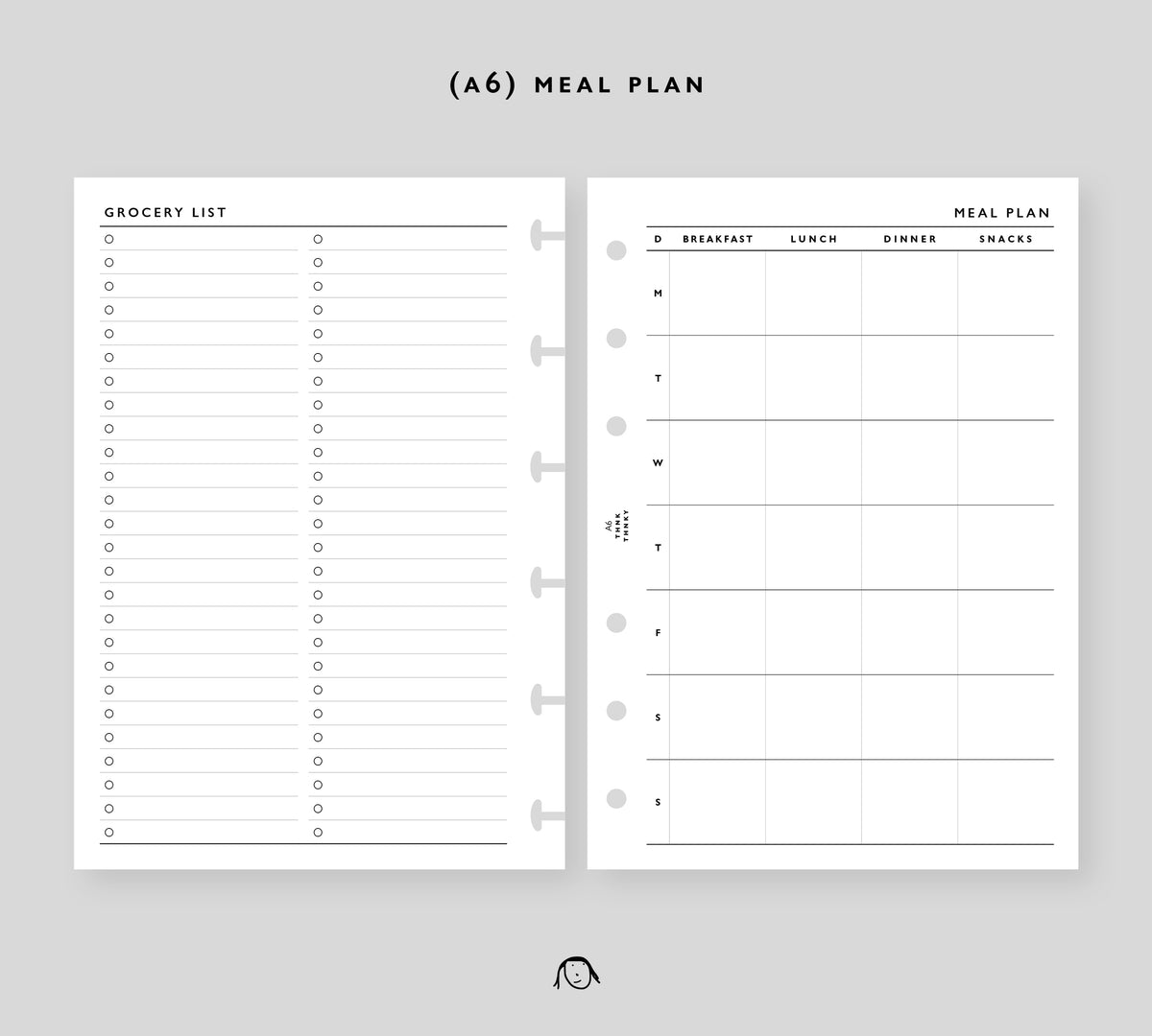 A6E1-A6 Size Meal Plan – Thinkthankay