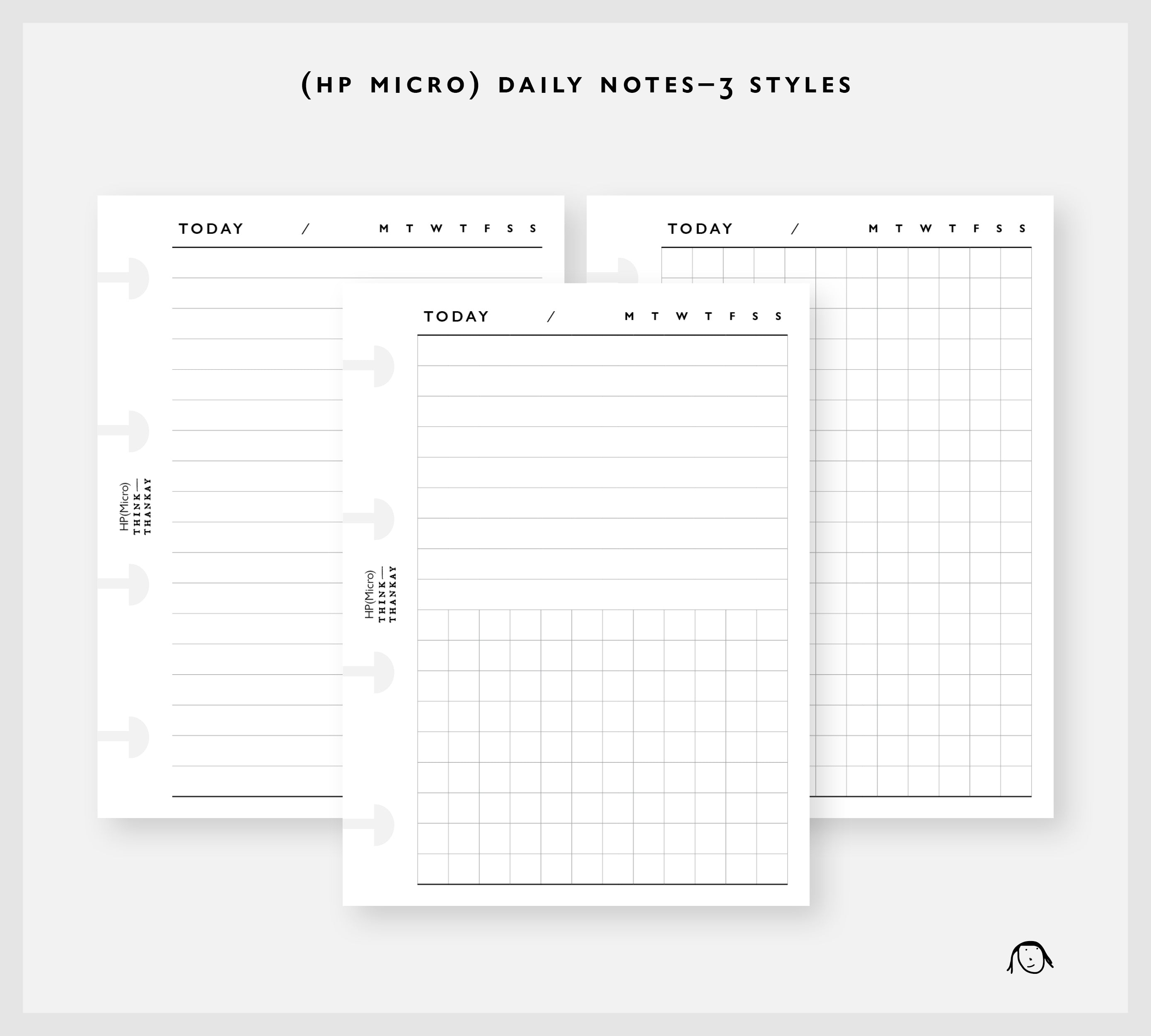 D3: Daily Notes – 3 Styles