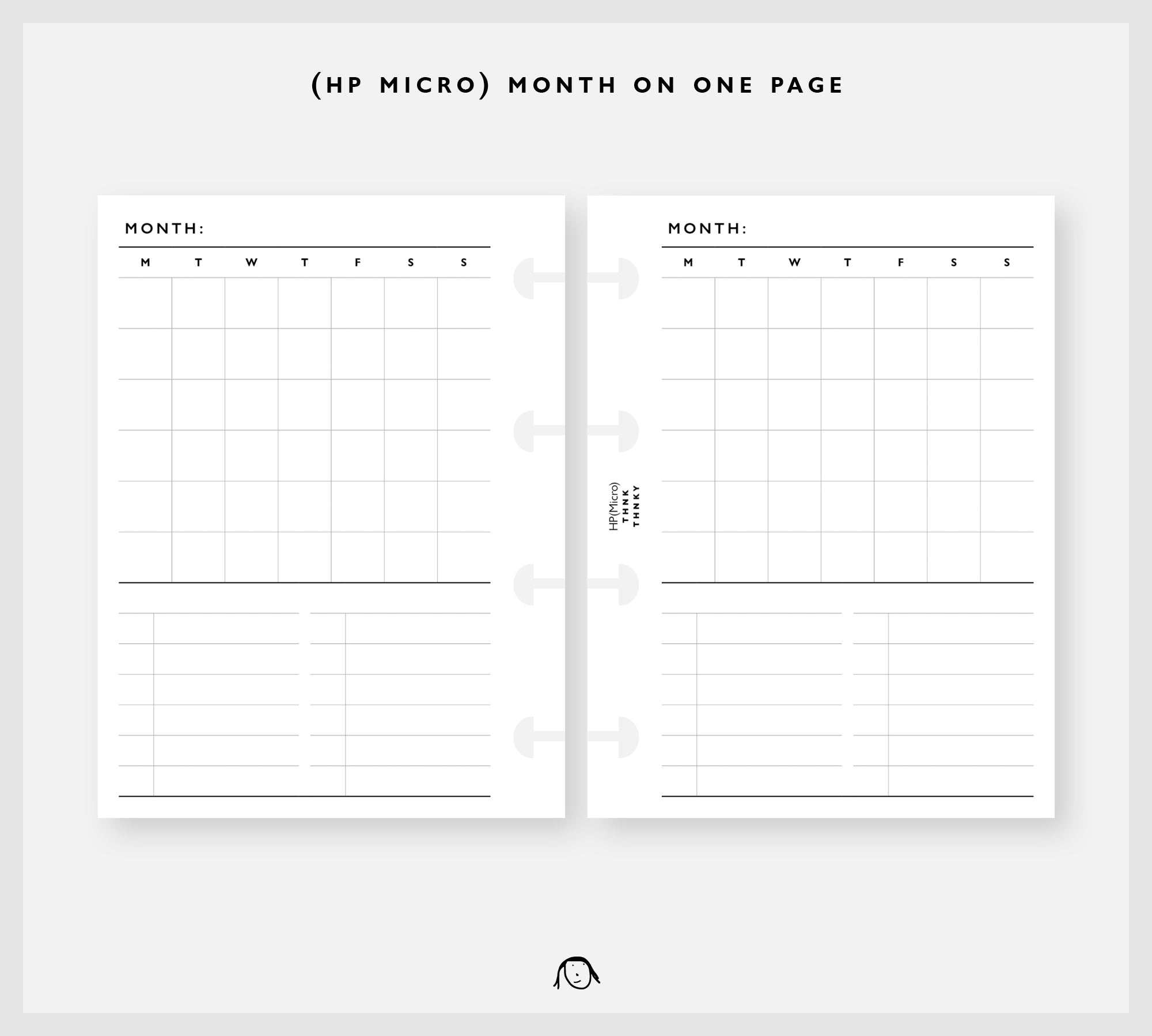 MCM2-HP Micro Size Month on 1 Page