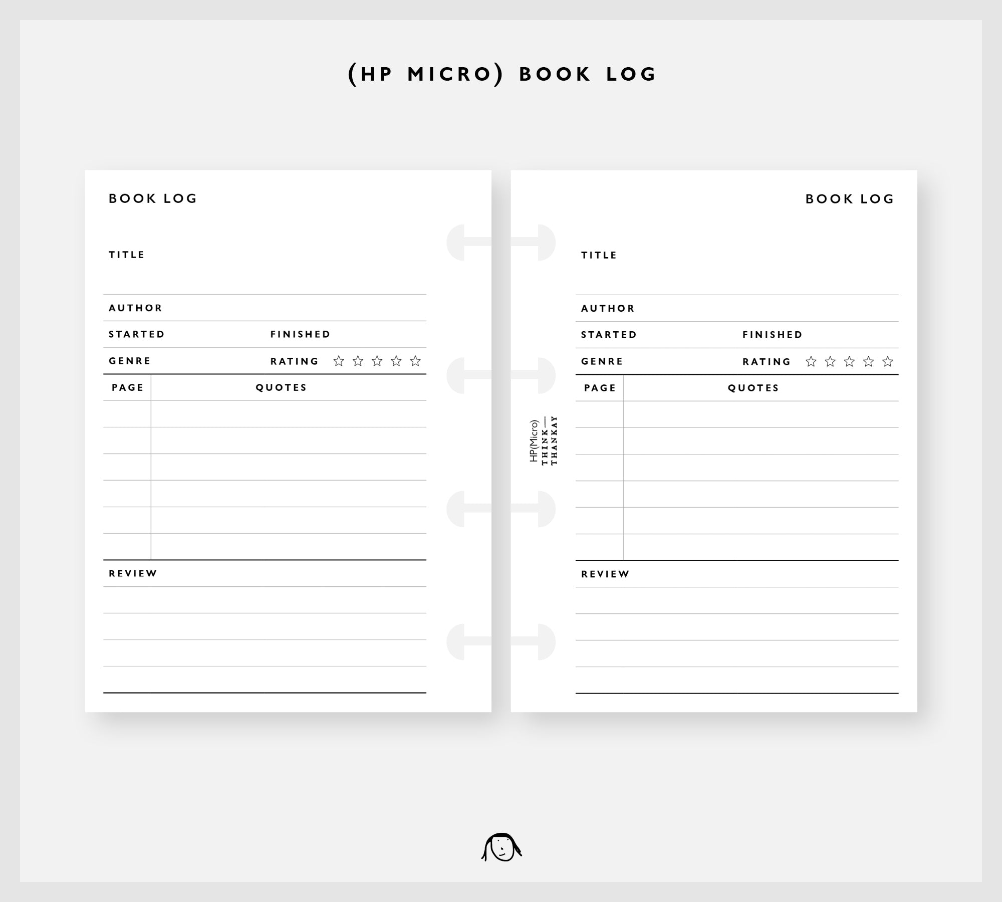 MCS2-HP Micro Size Book Log