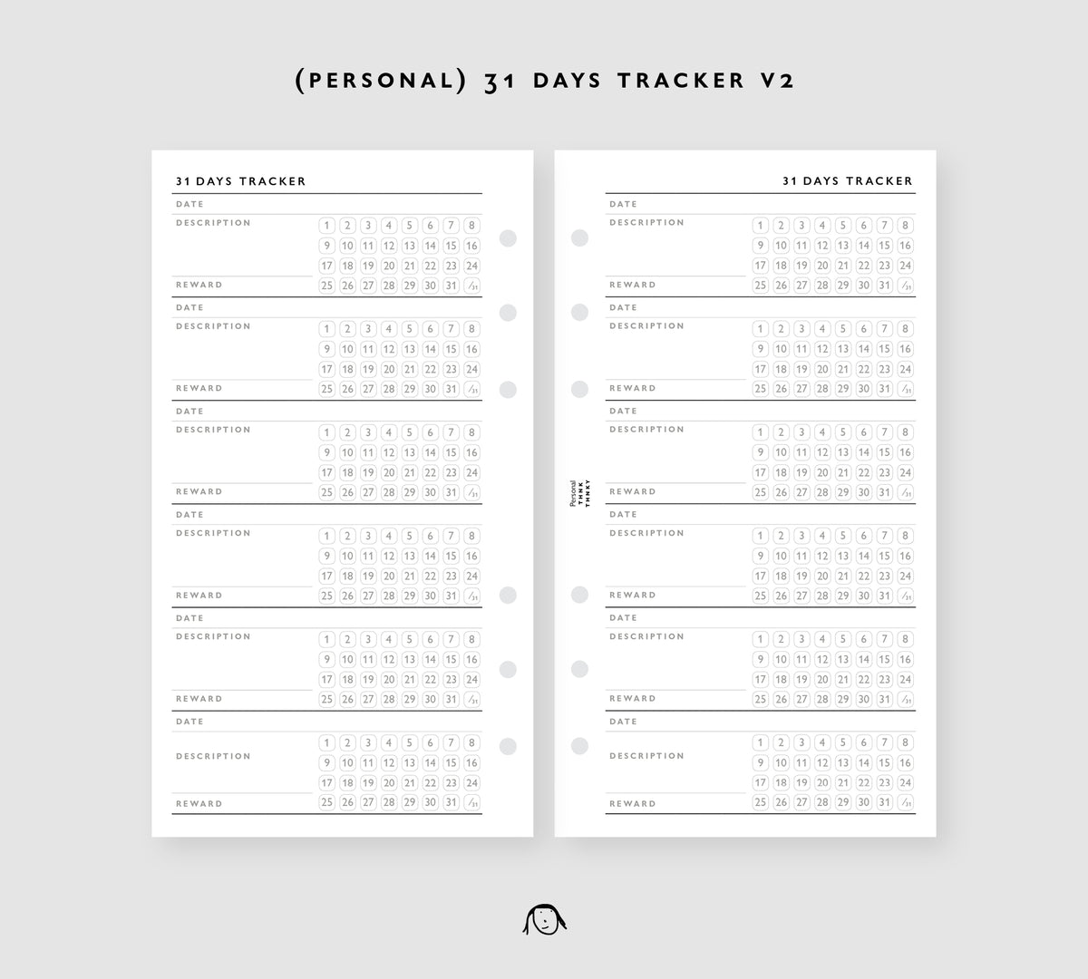 PEE6-Personal Size 31 Days Tracker V2 – Thinkthankay