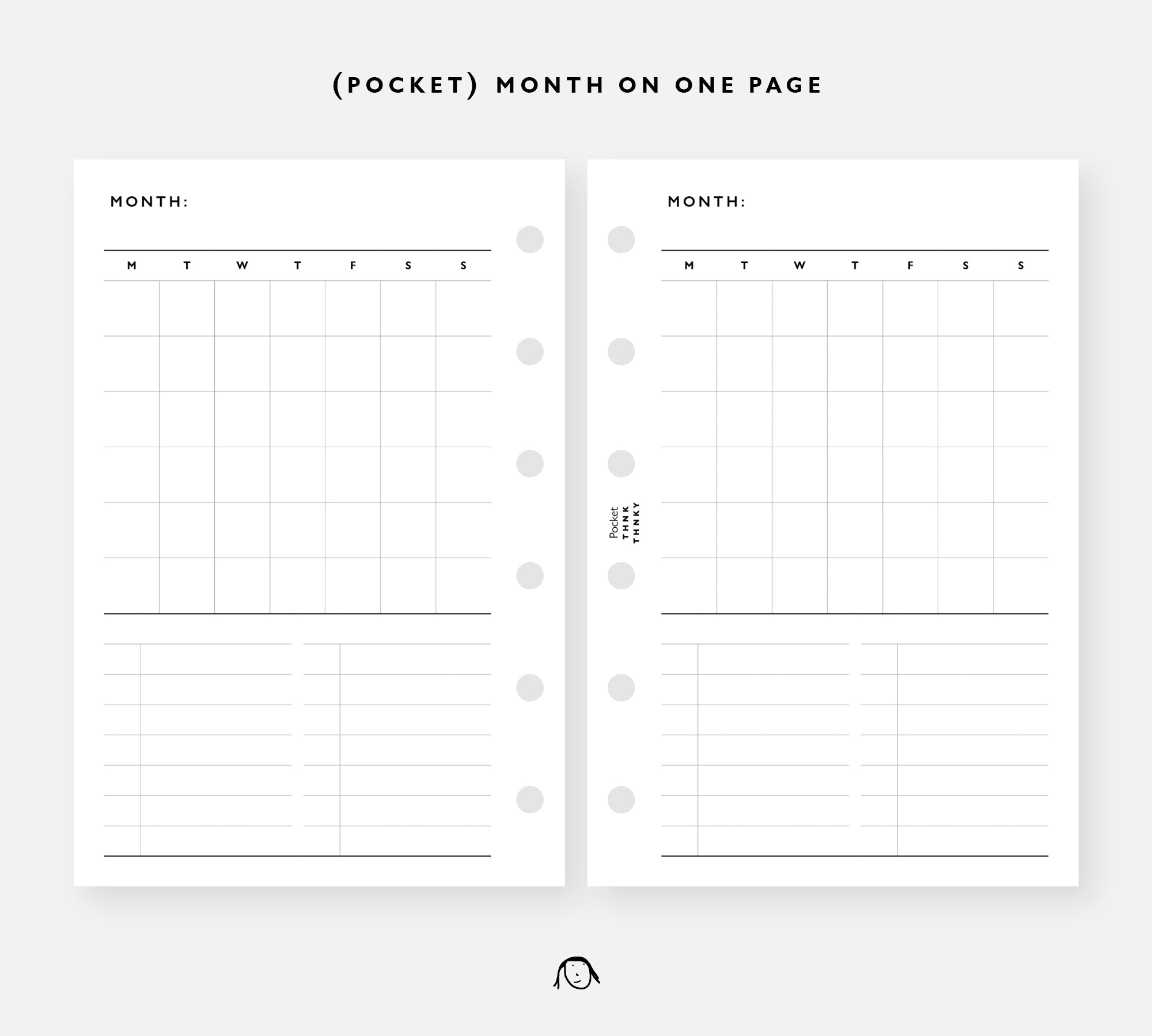 POM2(Pocket)-Month on 1 Page